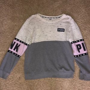 PINK long sleeve crewneck